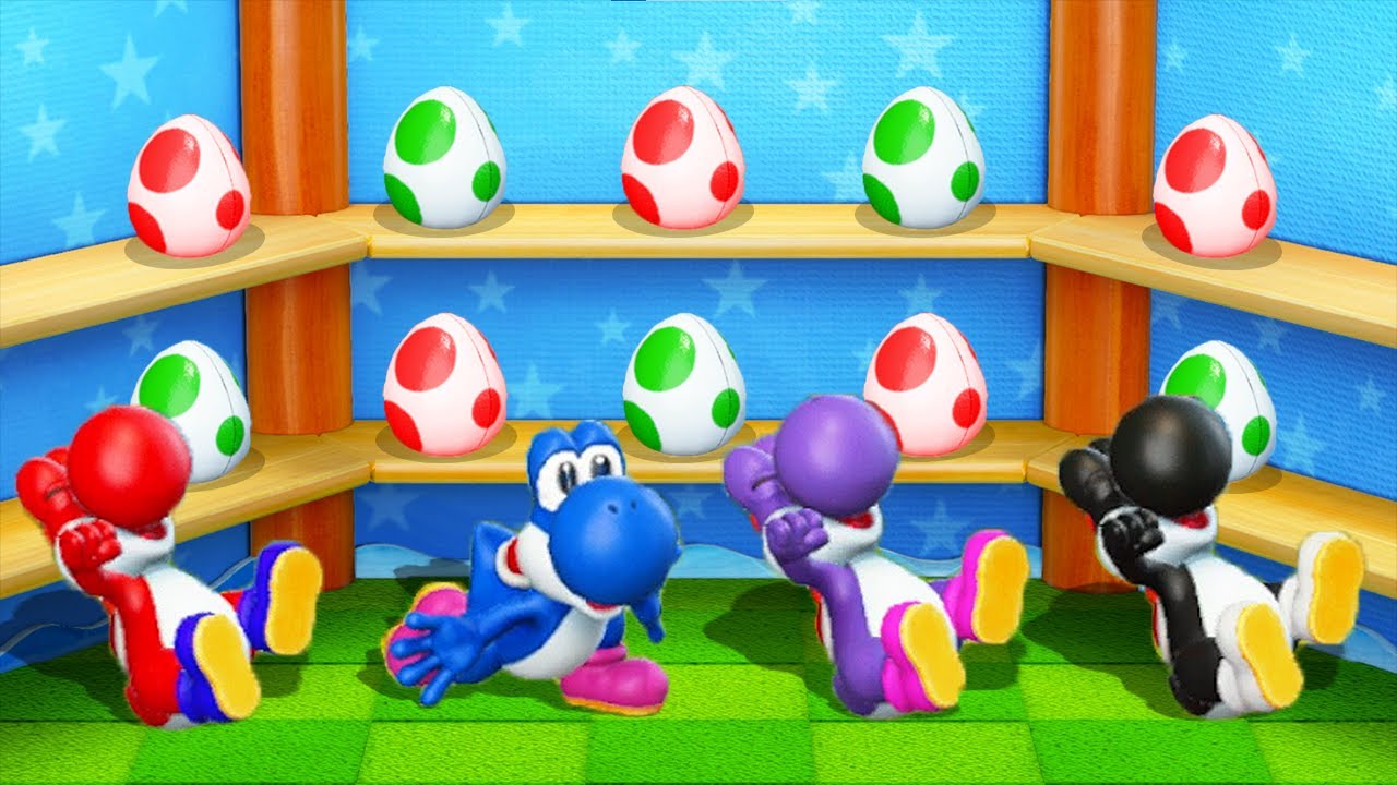 Blue Yoshi plays Mario Party Superstars Minigames | PURPLE vs RED
