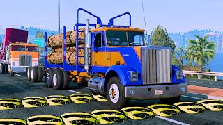 Trucks and Cars vs speed bumps | BeamNG Drive 74