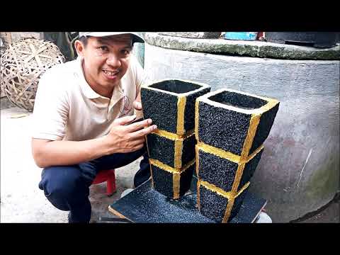 Cara Membuat Pot  Kerikil Cetakan  Kayu YouTube