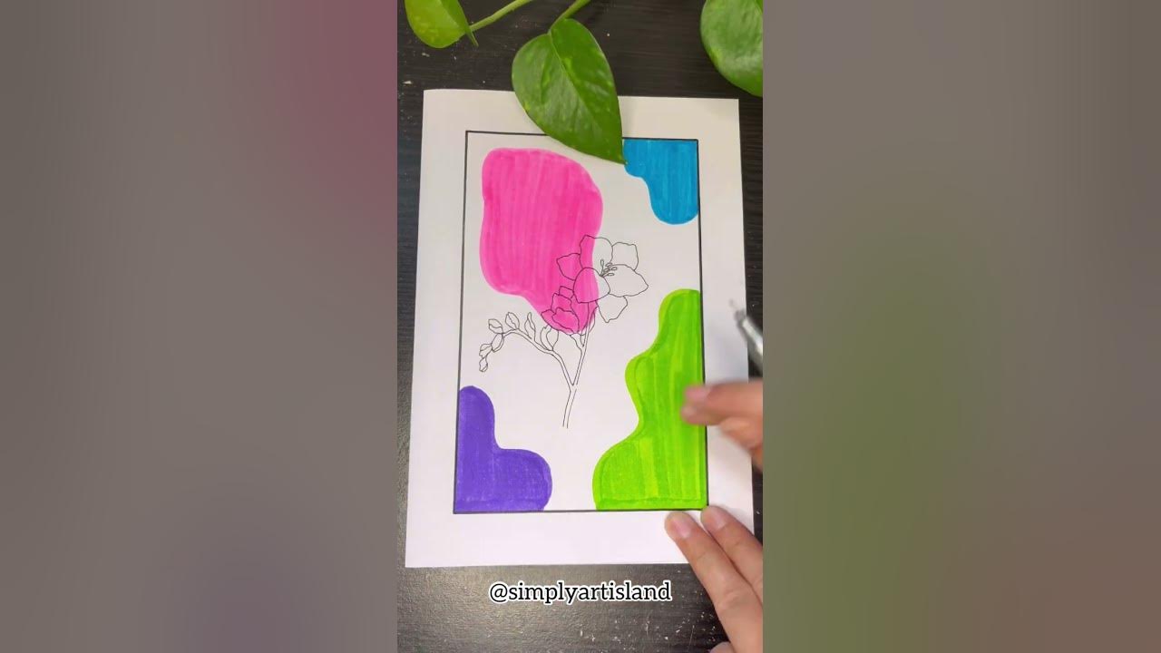 Freesia flower drawing😍😍 #shorts #freesia #flowerdrawing #drawingtutorial #art
