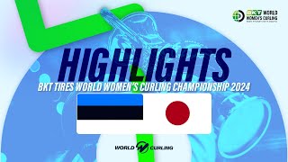 ESTONIA v JAPAN - BKT Tires World Women's Curling Championship 2024 - Highlights