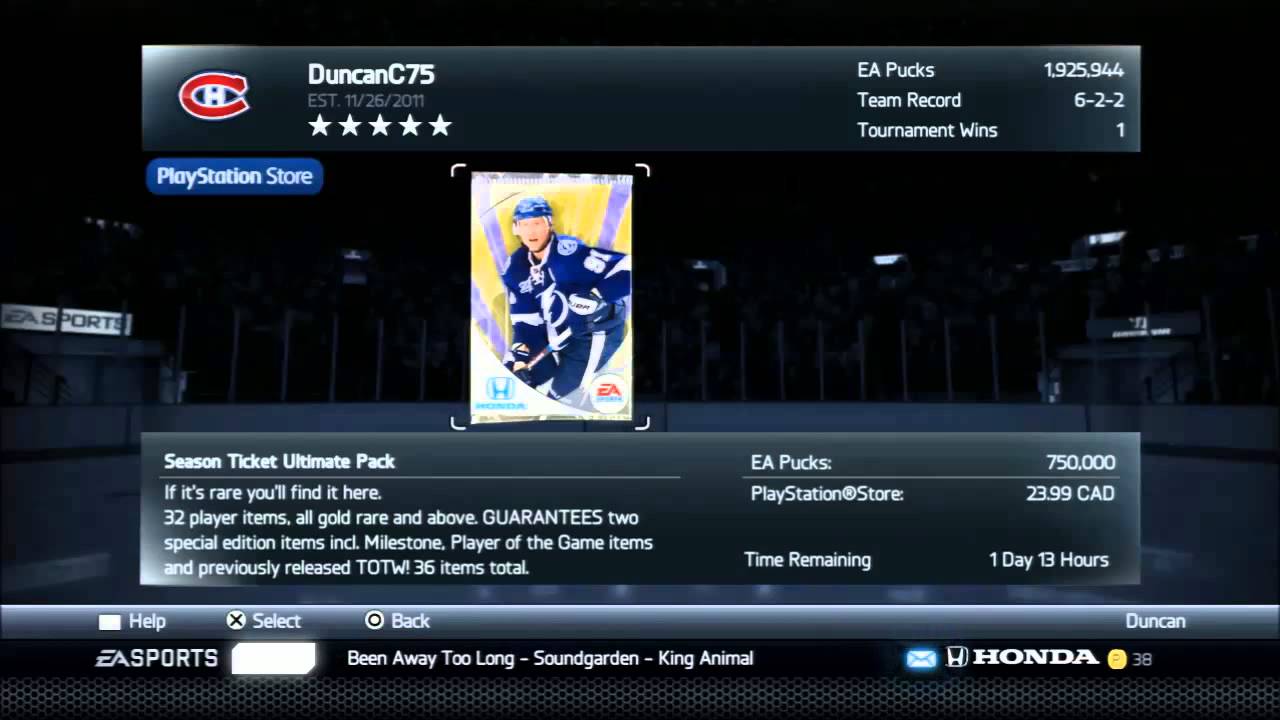 NHL 14 (PS3) - HUT - Pack Opening EP #36 (Season Ticket Ultimate Pack)