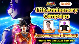 🔴 11th ANNIVERSARY PART 2 REVEAL!! Announcement Broadcast REACTION LIVE | DBZ Dokkan Battle