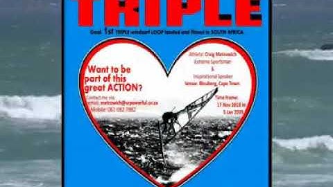"TRIPLE or TROUBLE" windsurf forward loop campaign. Presented by: Craig Metrowich