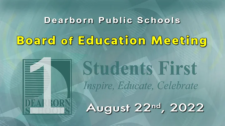 August 22, 2022, P-12 Board of Education Meeting.  part 1