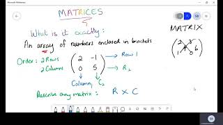 MATRICES | PART 1|  INTRO | ORDER OF A MATRIX | CAPE UNIT2 MOD 3| CSEC MATH Wealth