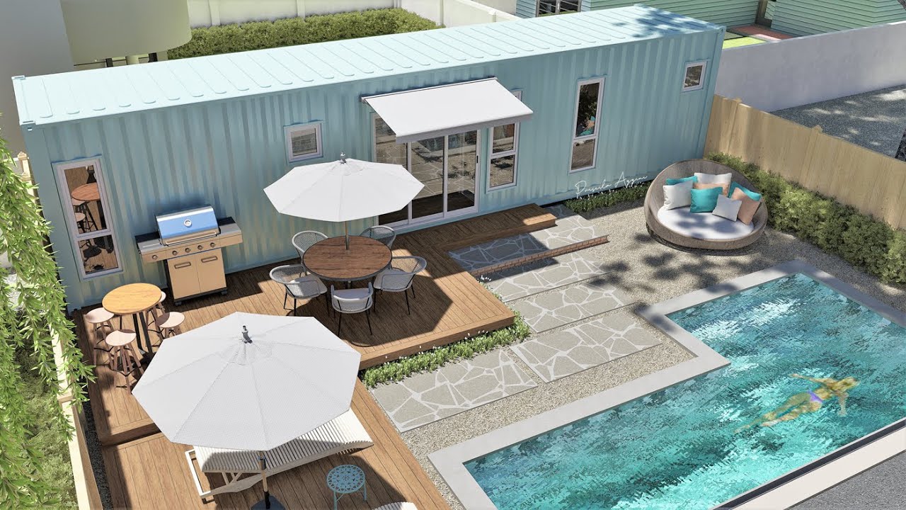Backyard House - Shipping Container Home - Tiny House - YouTube