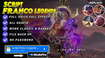 SEKRIP FRANCO LEGENDS -  NO PASSWORD | NEW UPDATE | NEW PATCH | BISA CLASSIC & RANGKED | FULL EFFECT