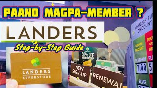 PAANO MAG PA MEMBER SA LANDERS | LANDERS MEMBERSHIP STEP BY STEP GUIDE