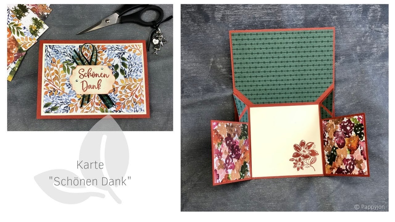 Tech-Karte „Schönen Dank“ | DSP Schöne Natur  | Pop Up | Stampin' Up! |