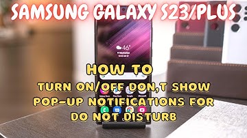 Samsung Galaxy S23 / Plus : Turn On/Off Don
