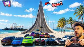GTA 5 SUPER CARS VS EXTREME CLIMBING DRAG RACE CHALLENGE (IMPOSSIBLE) |GTA 5 ABHISHEKKZ GAMING
