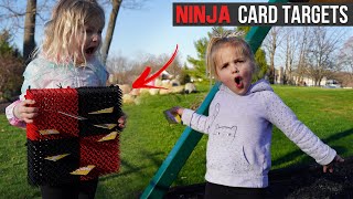 CARD THROWING GAME with my KIDS at HOME | Rick Smith Jr.
