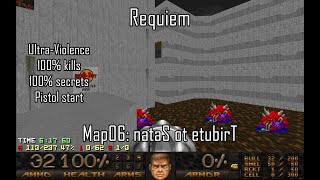 Doom II: Requiem - Map06: nataS ot etubirT (Ultra-Violence 100%)