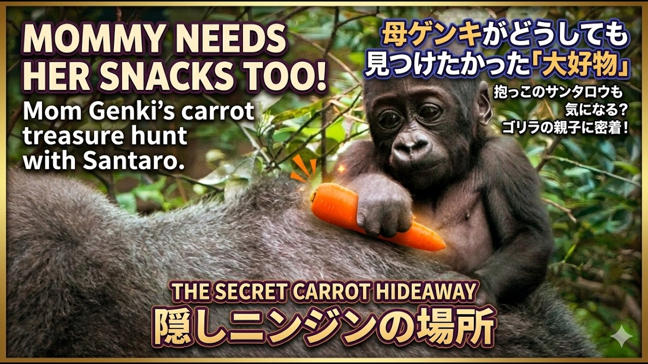 ゴリラのため息　PRO さとるちゃんセット Mommy Needs Her Snacks Too! Mom Genki balances gorilla baby