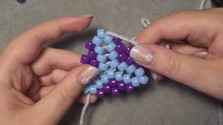 Triangle peyote tutorial with BIG BEADS