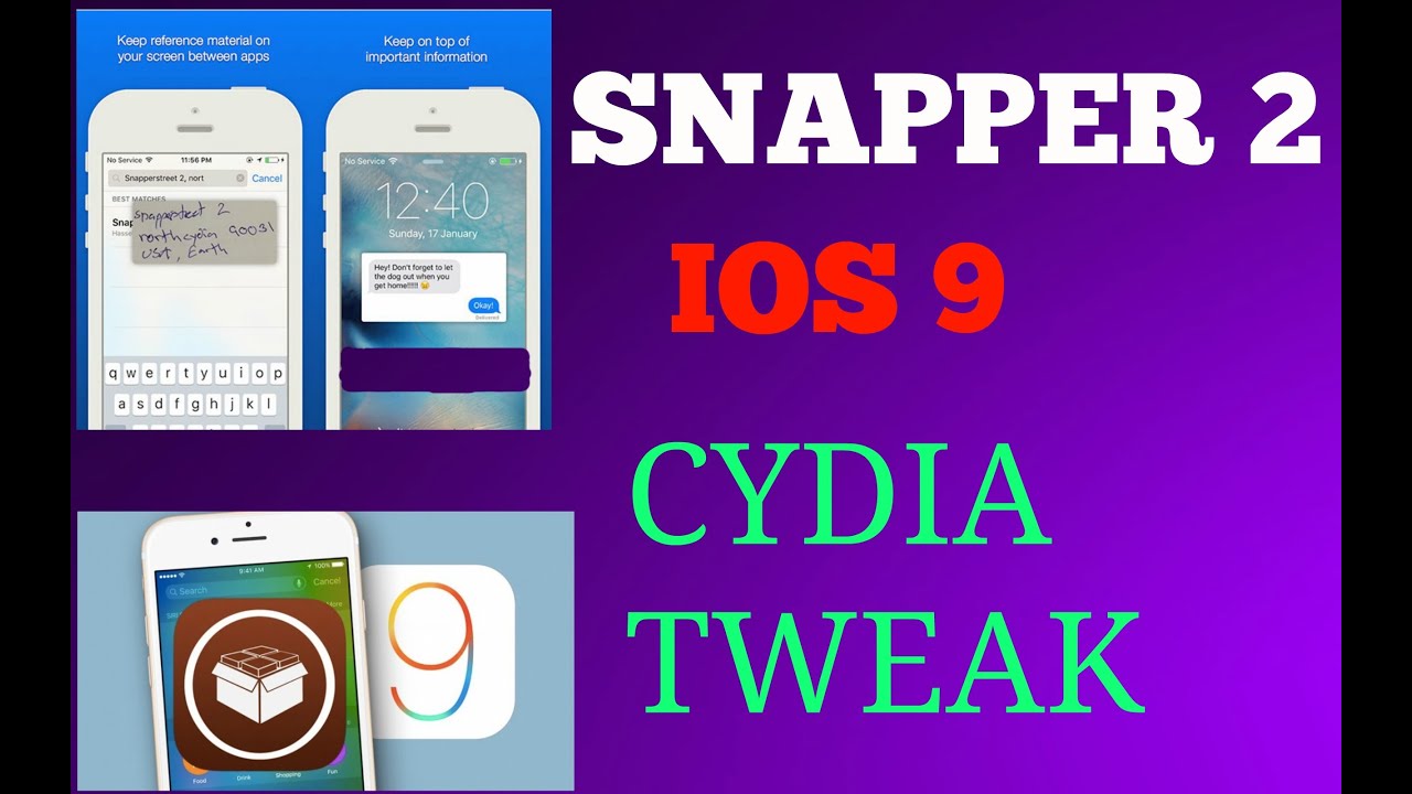 SNAPPER 2 iOS 9 TWEAK!!! - YouTube