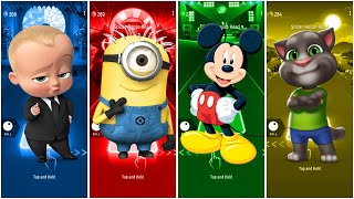 Baby Boss 🆚️ Minions 🆚️ Mickey Mouse 🆚️ Talking Tom 🎶 Tiles Hop Edm Rush