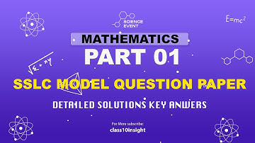 SSLC 10th MATHS OFFICIAL MODEL QUESTION PAPER 2025 KEY ANSWERS | DETAIL SOLUTIONS