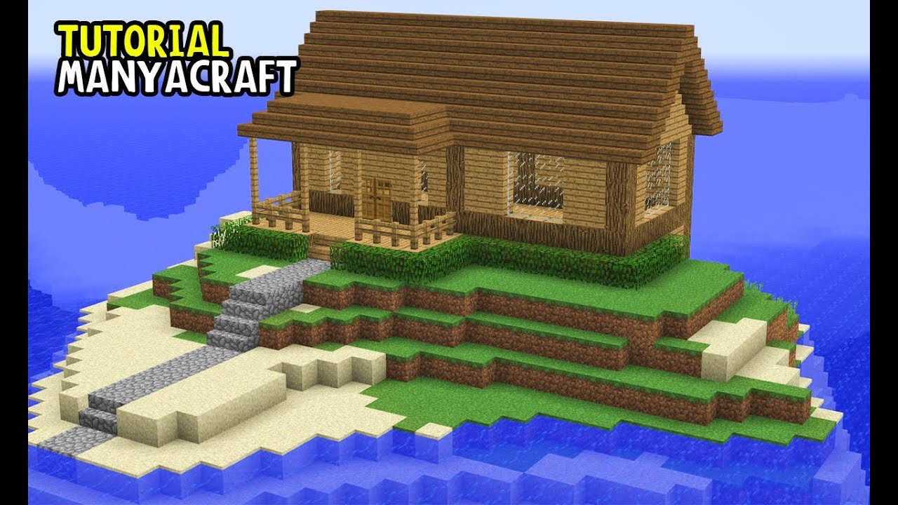 Minecraft Tutorial - CASA MODERNA DE MADEIRA DE SURVIVAL (passo-a-passo) 