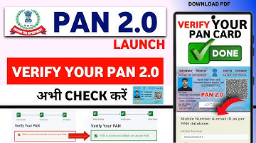 Verify Your Pan 2.0 Status | पैन कार्ड Active है या नहीं | Pan card 2.0 update kaise kare
