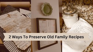 How To Preserve Family Recipes/Mother's Day Gift Idea/DIY/Handmade Gifts/Recipe DIY/Frame A Recipe/ screenshot 4