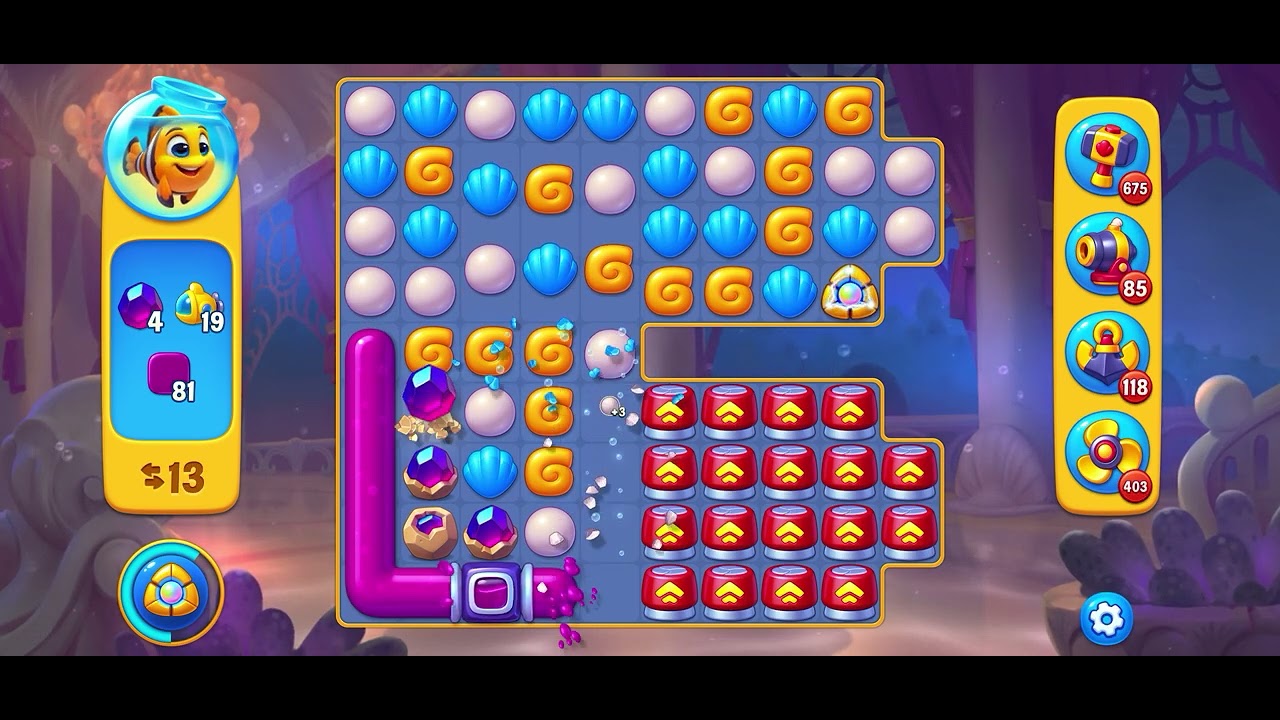 Fishdom level 15593 no boosters フィッシュダム ノーマル - YouTube