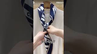 Elevate Your Outfit: Simple Way to Style a Neck Scarf🧣#ScarfStyling #HowToTieAScarf #FashionTutorial