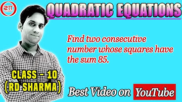 Find two consecutive numbers whose squares have the sum 85.