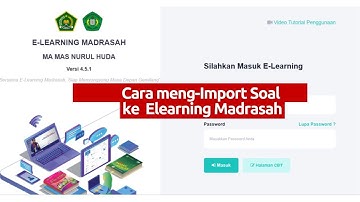 Cara meng-Import Soal ke E-learning Madrasah