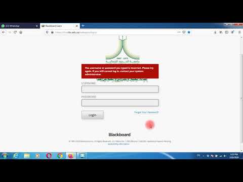 TUTORIAL 1  HOW TO LOGIN TO MY BLACKBOARD ACCOUNT