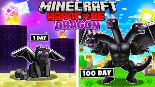 I Survived 100 DAYS as a DRAGON in HARDCORE Minecraft