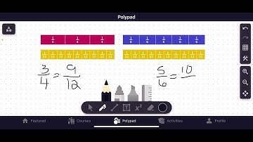 Adding fractions with Mathigon Polypad