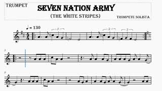 Seven Nation Army (The White Stripes) - Trumpet In Sib! #partituras #trompete #sheetmusic #music