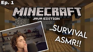 ASMR Minecraft Survival Let's Play Episode 1!🎮💤