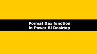 format function (dax) - dax format function in power bi desktop | dax tutorials