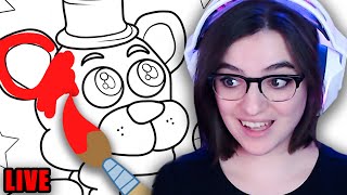 🔴LIVE: LET'S COLOR FNAF AND CHAT! (im sick again lol)