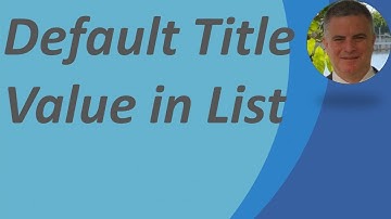 Automatic Default value set in title column in Microsoft List