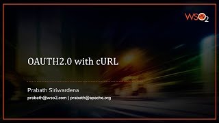OAuth 2.0 with cURL