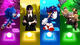 Sonic the Hedgehog VS Wednesday Addams VS Sonic exe VS UP || Tileshop EDM Rush