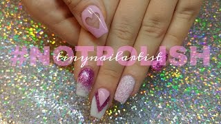 #NOTPOLISH Pink Themed Acrylic Nails