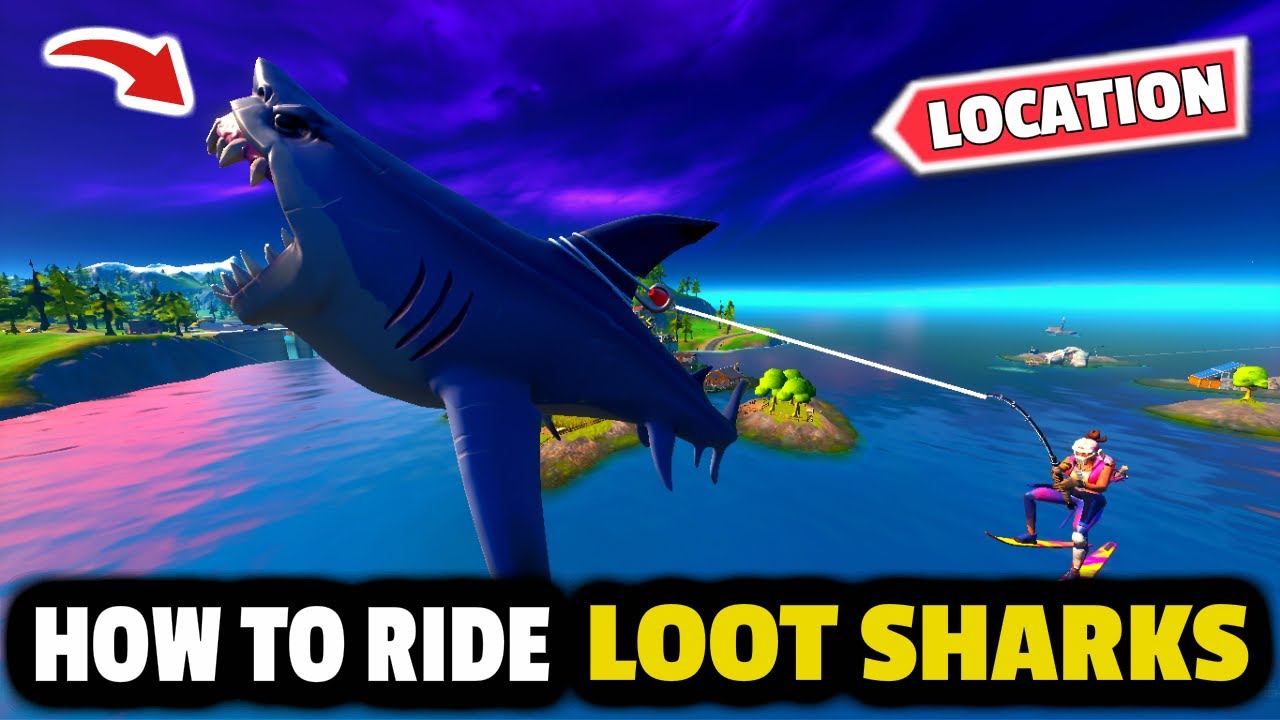 How to RIDE a SHARK in Fortnite (Best Loot Shark Locations in Fortnite
