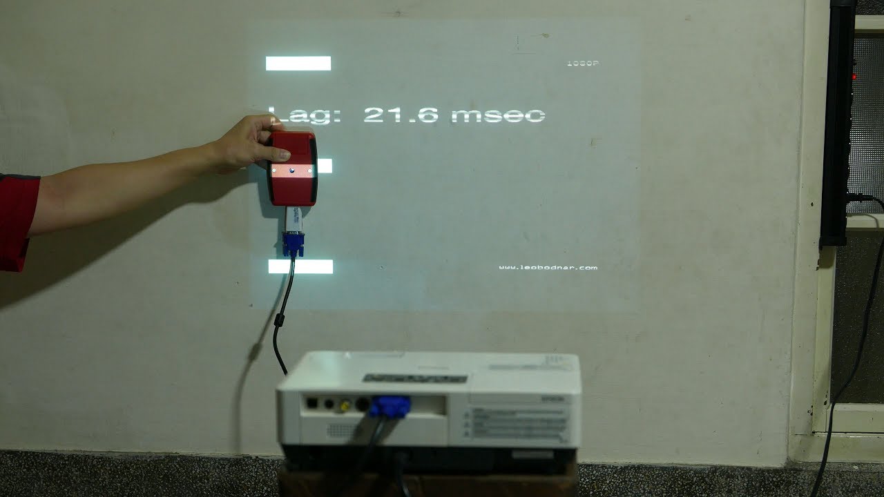[lagtest] EPSON EMP-1710 3LCD Projector input lag test - YouTube