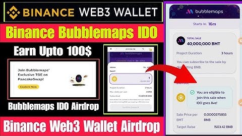 Binance Web3 Bubblemaps IDO Airdrop | 40M $BMT Token Earn | Earn Upto 5x Profit | Binace New Airdrop