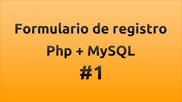 Formulario de registro con php y MySQL - Parte 1/3 | TutorialesNET
