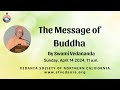 The message of buddha by swami vedananda