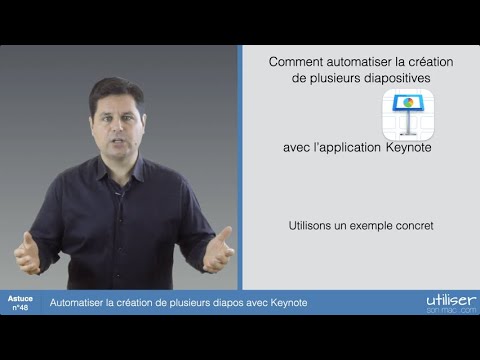 Vidéo: Comment effectuer automatiquement la transition des diapositives dans Keynote ?