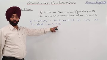CBSE l Free Topic l CLASS 11 l MATH l  SEQUENCE AND SERIES l Harmonic Mean l L4