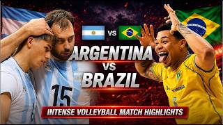 Brazil vs Argentina Epic Volleyball Highlights | Men's VNL 2026