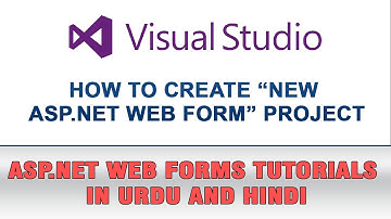 ASP.NET Web Forms Tutorial In Urdu - How to Create New Project